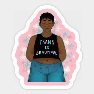 Trans is Beautiful Sticker